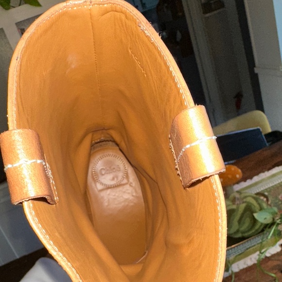 Chloe Neva Tan Leather Heeled Boots Size 40/Fit like women’s 9.5 - Picture 6 of 10